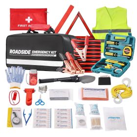 31 Pcs Car Emergency Kit with Medical Emergency First Aid Kit for Vehicles