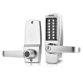 Mechanical Keyless Entry Door Lock, 14 Key Mechanical Door Lock with Keys, Mechanical Keypad Door Lock with Handle