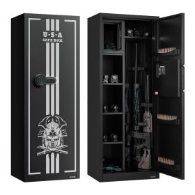 VEVOR 4 Gun Safe, Long Gun Cabinet for Rifles and Pistols, Quick Access Fireproof Rifle Safe with 3 Ammo Slots and 2 Adjustable Racks