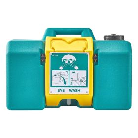Portable Eye Wash Station 8 Gal, OSHA-Approved Eyewash Station Wall-Mounted/On Flat Surface, Emergency Eye Wash Unit with 2 Sprays