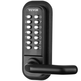 VEVOR Mechanical Keyless Entry Door Lock, 14 Digit Keypad, Embedded Outdoor Gate Door Locks Set with Keypad and Handle, Water-proof Zinc Alloy