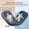 VEVOR Baby Lounger, Baby Nest Sleeper for Newborn, 100% Cotton Soft Infant Lounger Pillow with Headrest & Double-Sided Cover