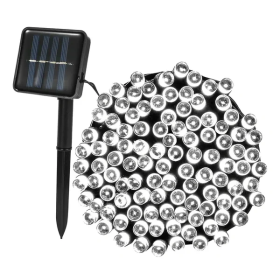 Solar String Lights LED Solar Power Fairy String Light 12M 8 Lighting (Option: Cool White)