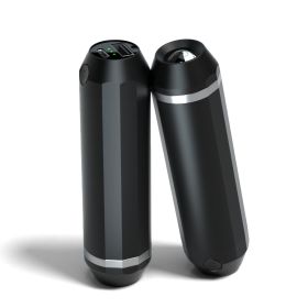 Heat For Camping Hiking Hunting Golf Heater Reusable Portable Pocket Heater With Split Magnetic And Flashlight Hand Warmers (Color: Black)